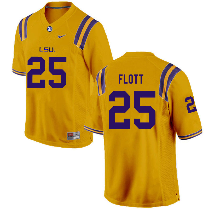 Men #25 Cordale Flott LSU Tigers College Football Jerseys Sale-Gold